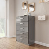 Lynx Chest of 5 Drawers Grey