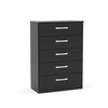 Lynx Chest of 5 Drawers Black