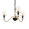 Elstead Armand 3 Light Pendant Aged Brass & Black