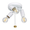 Elstead Fletcher 18 Inch Aged Brass Flush Light Ivory Shade