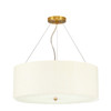 Elstead Pearce 22 Inch Aged Brass Pendant Ivory Shade