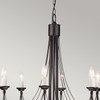 Elstead Carisbrooke 8 Light Black Gothic Chandelier