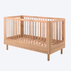 Solid Oak Premium Baby & Toddler Adjustable Cot Bed 70x140cm - Forrest
