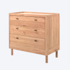 Natural Modern Oak Rustic Chest of 3 Drawers 100 cm - Forrest Kids
