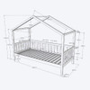 White House Bed Solid Wood Trendy Scandi Design 90x200cm Dallas