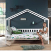 White House Bed Solid Wood Trendy Scandi Design 90x200cm Dallas