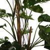 Artificial Split Philo plant with large tropical split leaves and a natural-looking trunk