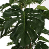 Artificial Split Philo plant with large tropical split leaves and a natural-looking trunk