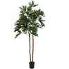 Tall Philodendron Selloum artificial tree with big ruffled tropical leaves