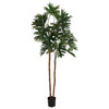 Tall Philodendron Selloum artificial tree with big ruffled tropical leaves