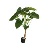 Alocasia Calidora Artificial Plant 120cm Green 13 Leaves Silk Leaves & Natural Trunk