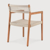 Ethnicraft Jack Woven Teak Outdoor Dining Chair
