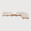 Ethnicraft Monocle Teak Outdoor White Modular Sofa Set 9 - Right