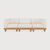 Ethnicraft Teak Monocle Outdoor White Modular Sofa Set 5