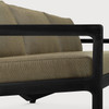 Ethnicraft Teak Black Outdoor 3 Seat Sofa Jack Green Cushions