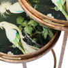 Libra Tropical Birds Nesting Side Tray Tables – Set of 2 Antique Gold