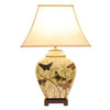 Pair of Oriental Table Lamps - Butterfly Blossom