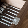 Skovby Walnut Display Cabinet #923 (detail, lifestyle)
