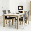 Skovby White Oiled Oak Extending Dining Table #23 (lifestyle, shown here with 'Skovby Oak Dining Chair #64')