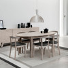Skovby White Oiled Oak Extending Dining Table #78 (lifestyle, shown here with 'Skovby Oak Dining Chair #52')