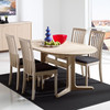 Skovby White Oiled Oak Dining Chair #66 (lifestyle, shown here with 'Skovby Oak Extending Dining Table Ellipse #17')