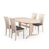 Skovby White Oiled Oak Dining Chair #66 (set, shown here with #Skovby Oak Extending Dining Table Ellipse #17')