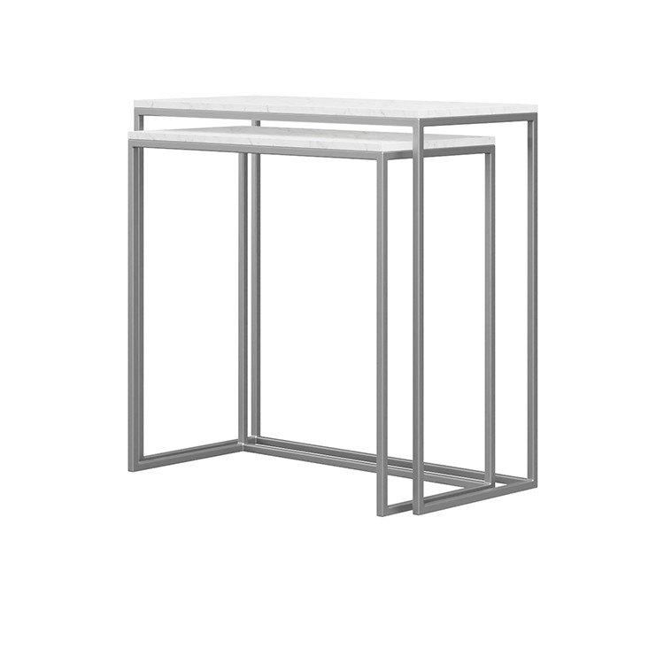 Conran Chelsea Style Kensington Marble Rectangular Nest Of Tables