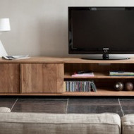 Hide Away your Techno-Clutter for a Contemporary Living Room