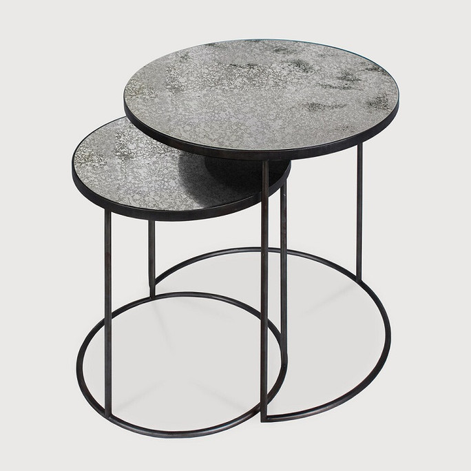 Ethnicraft Notre Monde Clear Nesting Side Tables