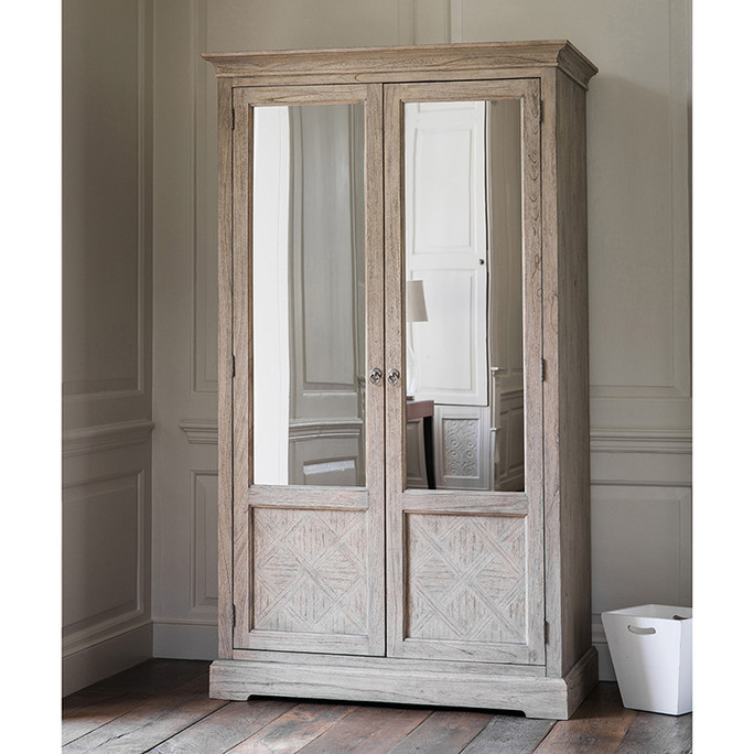 Grenadines French Colonial Style 2 Mirror Door Wardrobe