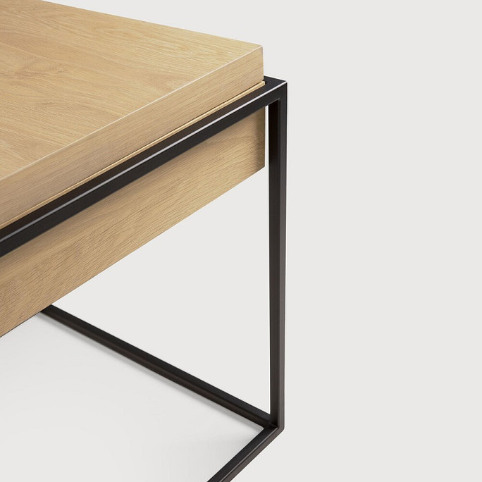 Oak White Side Table Monolit Black Ethnicraft