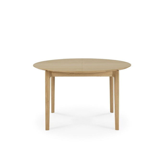 Ethnicraft Bok Round Extending Oak Dining Table