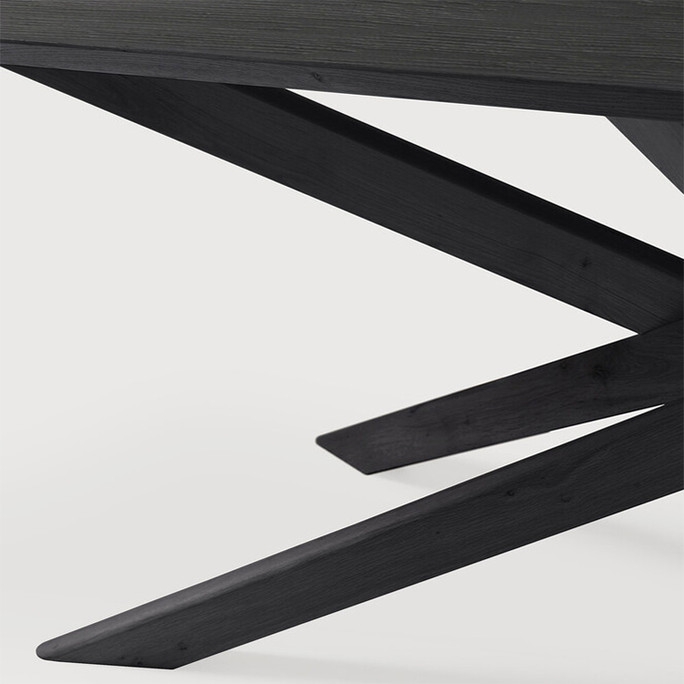 Ethnicraft Mikado Oval Dining Table Black Modern Oak Interiors at 4 Living