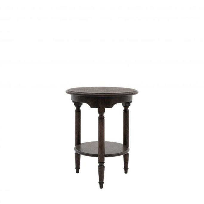 Traditional Dark Brown Side Table