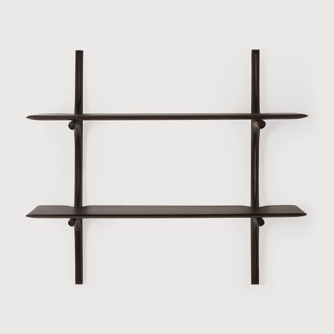 Ethnicraft PI  Dark Mahogany Shelves