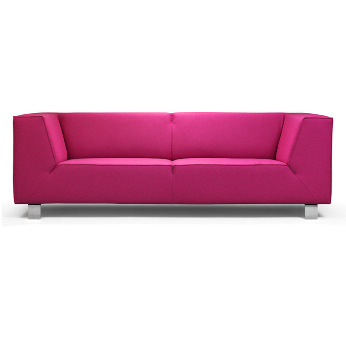 Modern 2 Seat Sofa Pink / Purple / Charcoal / Orange - Chester