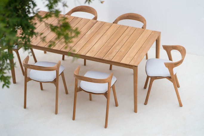 Ethnicraft Bok Set Teak Outdoor Table & Chairs