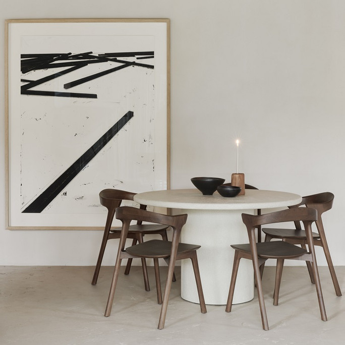 Ethnicraft Elements Stone Dining Table Micro Cement Round Ethnicraft Elements Stone Dining Table Micro Cement Round