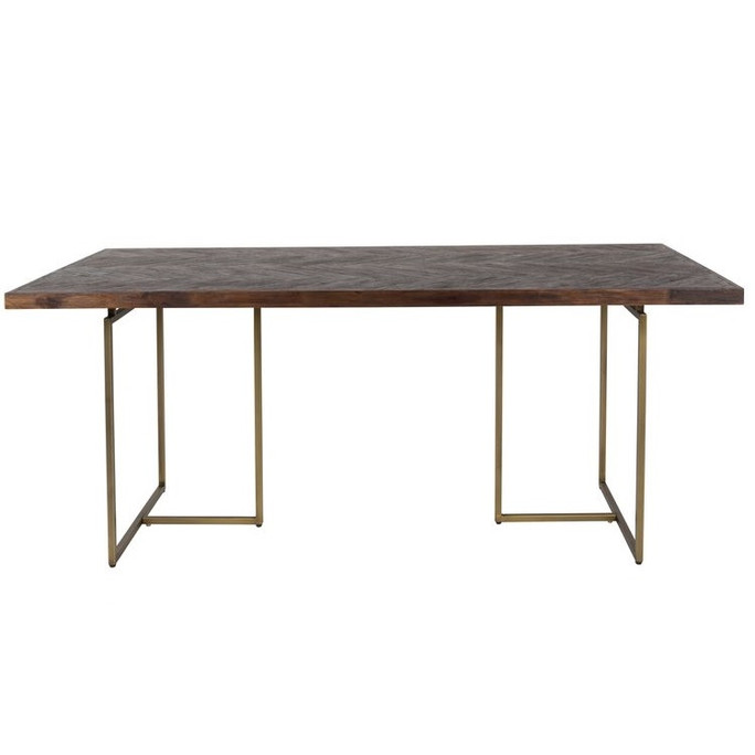 Brown Wooden Dining Table 220 cm - Class