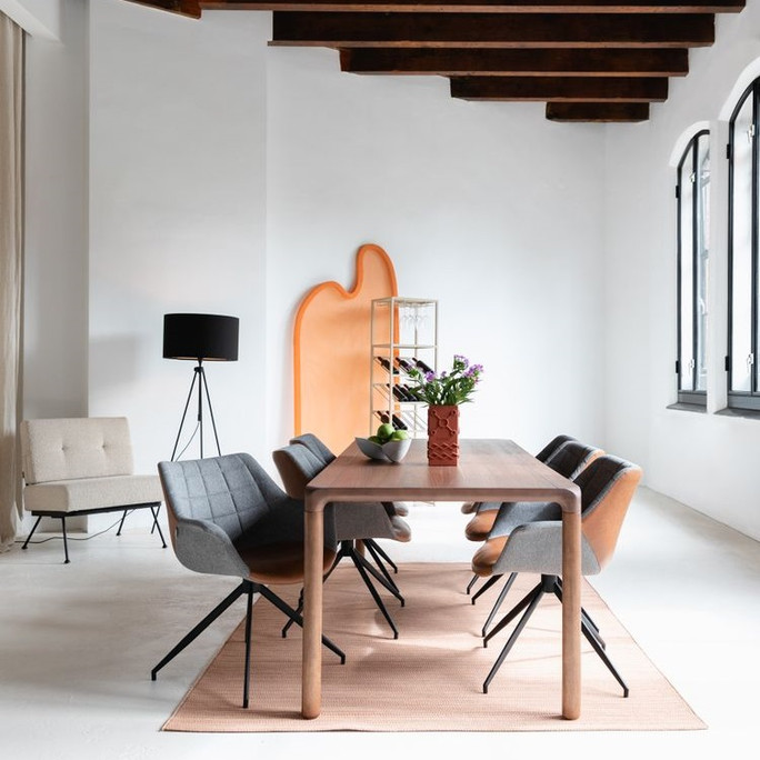 Long Walnut Dining Table 220 cm - Storm