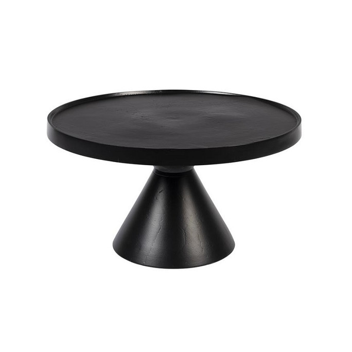 Black Alu Metal Round Coffee Table 60 cm - Floss