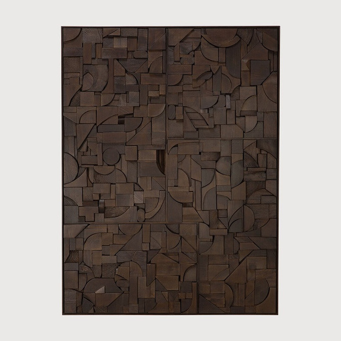 Ethnicraft Bricks  Wall Art - Brown 60 x 50 cm
