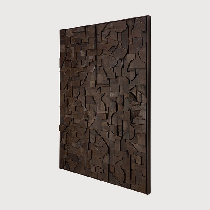 Ethnicraft Bricks  Wall Art - Brown 60 x 50 cm