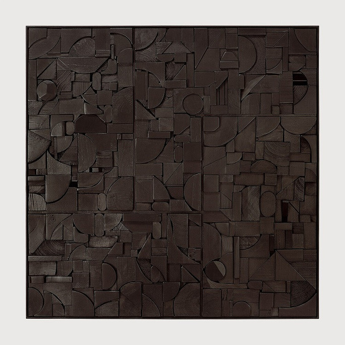 Ethnicraft Bricks  Wall Art - Black 60 x 50 cm