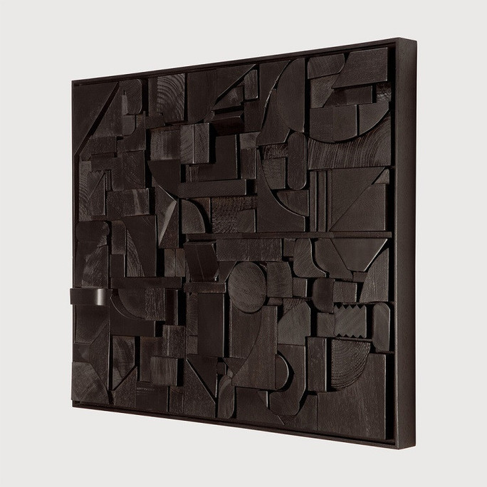Ethnicraft Bricks  Wall Art - Black 60 x 50 cm