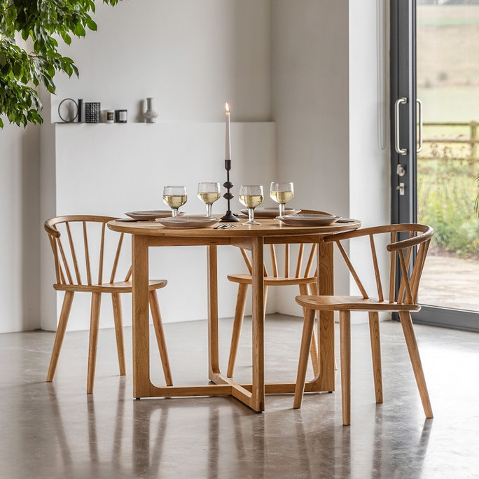 Gallery Direct Craft Natural Oak Round Dining Table