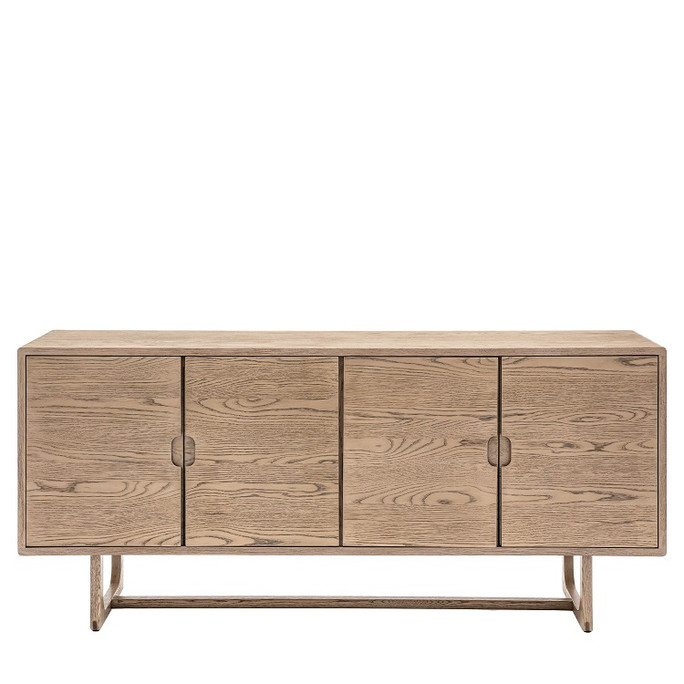 Gallery Direct Craft Smoked Oak 4 Door Sideboard Gallery Direct Craft Smoked Oak 4 Door Sideboard