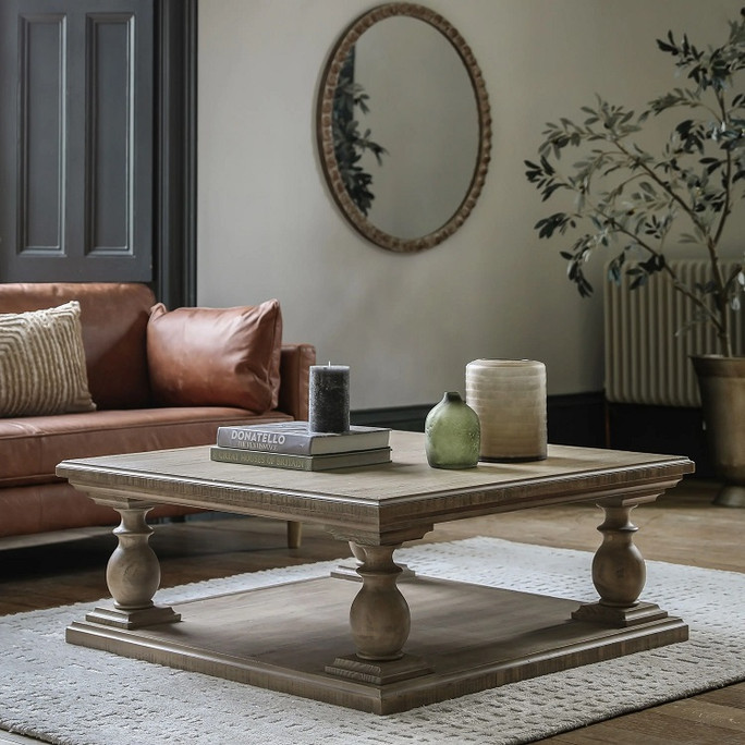 Gallery Direct Vancouver Natural Oak Square Coffee Table 1000x1000x400
