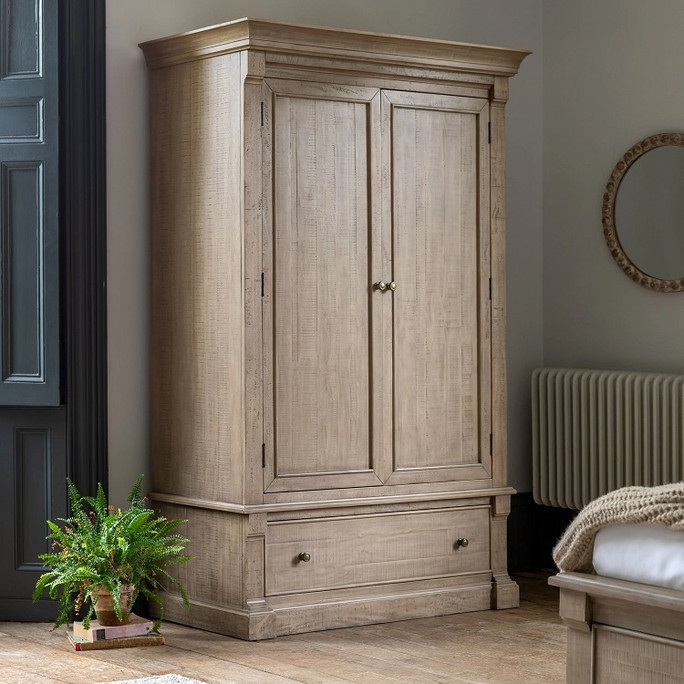 Gallery Direct Vancouver Natural Oak 2 Door Wardrobe 1400x650x2135