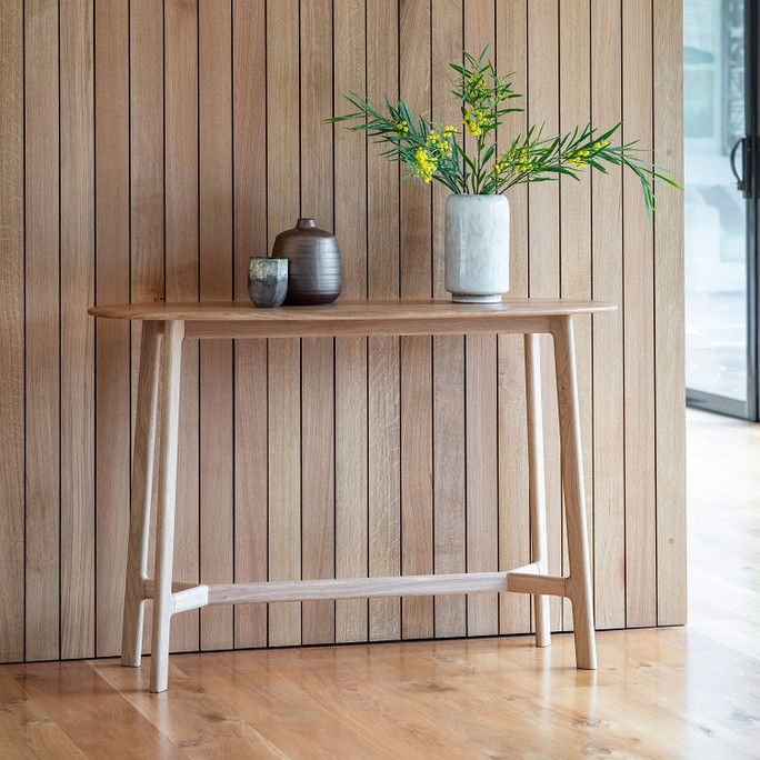 Gallery Direct Madrid Oak Console Table 120x40x80